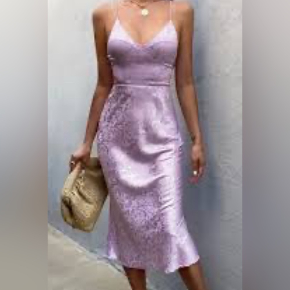 Runaway the label satin midi bustier dress. Subtle animal print pattern. Worn 1x